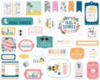 Echo Park Cardstock Ephemera 33/Pkg-Icons, Pool Party