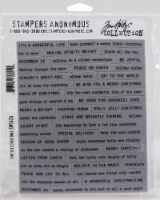 Tim Holtz Cling Stamps 7 X8.5 -Tiny Text Christmas