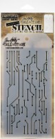 Tim Holtz Layered Stencil 4.125 X8.5 -Circuit -Layered