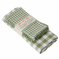 Mr. MJs Trading AG-05293 4 Placemats Plus 4 Napkins Set, Toro Green Check