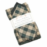 Mr. MJs Trading AG-32252 2 Tea Towels Plus 2 Dish Cloths Set, Green Check