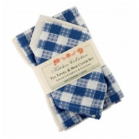 Mr. MJs Trading AG-32291 2 Tea Towels Plus 2 Dish Cloths Set, Toro Blue Check