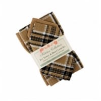 Mr. MJs Trading AG-32298 2 Tea Towels Plus 2 Dish Cloths Set, Black Haze