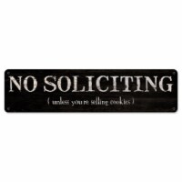 Past Time Signs PTSB302 20 x 5 in. No Soliciting Unless Cookies Sign