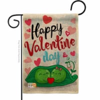 Breeze Decor BD-VA-G-101054-IP-DB-D-US17-BD 13 x 18.5 in. My Sweet Peas Valentine Burlap Spri