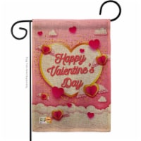 Breeze Decor BD-VA-G-101060-IP-DB-D-US19-BD 13 x 18.5 in. Flying Heart Valentines Burlap Spri