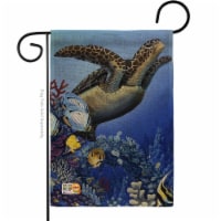 Breeze Decor BD-WL-G-110067-IP-DB-D-US13-AL 13 x 18.5 in. Flight of the Sea Turtle Burlap Nat