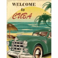 AFD Home 12006027 Welcome Cuba Gallery Wrap Art, Multi Color - 48 x 2 x 36 in.