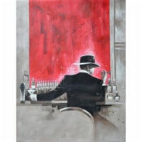 AFD Home 12006039 Red Bar Man Gallery Wrap Art, Multi Color - 48 x 2 x 36 in.