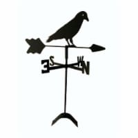 The Lazy Scroll crowroof Crow Roof Mount Weathervane, Black