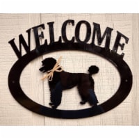 The Lazy Scroll poodlewelcome Poodle Metal Welcome Sign