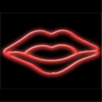 Johnny Austin Neon lips Lips Neon Sculpture