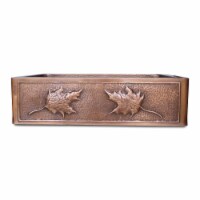 Coppersmith Creations CKSSBMLFA.33.22.9 Single Bowl Maple Leaf Front Apron Antique Copper Kit