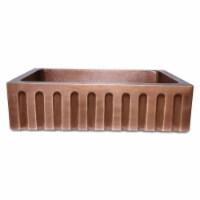 Coppersmith Creations CKSSBVPLFA33.22.9 Single Bowl Vertical Parallel Lines Front Apron Antiq