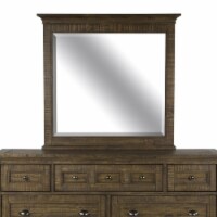 Creek Relaxed Traditional Toasted Nutmeg Landscape Mirror in Brown - Magnussen