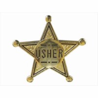 Swanson Christian Supply 80573 Badge Usher Pin Back 2 In. Gold Star Metal