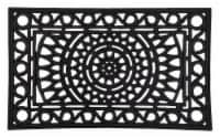 Entryways Sunburst Rubber Doormat - Black Perspective: Main