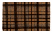 Entryways Plaid Doormat - Tan Black Perspective: Main