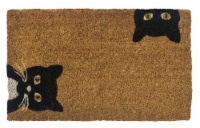 Entryway Peeping Cats Coir Doormat - Tan/Black Perspective: Main