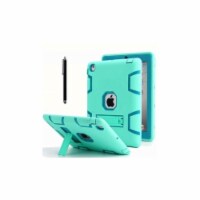 Aicase Ipad 2/3/4 Shockproof Military Heavy Duty Rubber With Hard Stand Case Green/Blue
