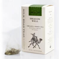Silk Road Teas: Organic Dragon Well Chinese Tea from China: Teabox of 15 Sachets (2g each)