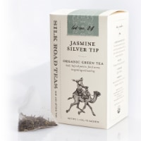 Silk Road Teas: Organic Jasmine Silver Tip Chinese Green Tea from China. 15 Sachets (2g each)