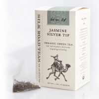 Silk Road Teas: Organic Jasmine Silver Tip Chinese Green Tea from China. 15 Sachets (2g each)