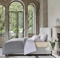 Blue Ridge Home Fashions Microfiber Reversible Comforter - White & Platinum
