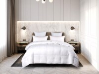 500 Thread Count Siberian Cotton All Season Down Comforter - Damask Stripe, King