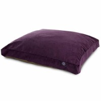 MajesticPet 788995500612 29 x 36 in. Villa Rectangle Pet Bed, Aubergine