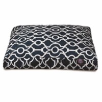 Majestic Pet 78899550102 Athens Navy Medium Rectangle Dog Bed