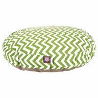 MajesticPet 788995506232 30 in. Zig Zag Round Pet Bed, Sage - Small