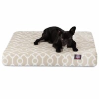 Majestic Pet 78899551458 Sand Athens Medium Orthopedic Memory Foam Rectangle Dog Bed