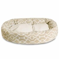 Majestic Pet 78899554304 32 in. Athens Sand Sherpa Bagel Bed