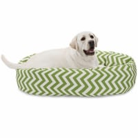 MajesticPet 788995544241 40 in. Zig Zag Sherpa Donut Pet Bed, Sage
