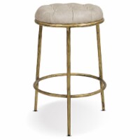 Jennifer Taylor Home Aerin 26  Hammered Brass Backless Round Bar Stool