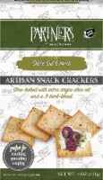 Partners Olive Oil & Herb Artisan Snack Crackers Perspective: Main