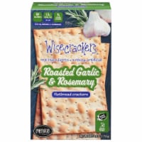 Wisecrackers Roasted Garlic & Rosemary Artisan Flatbread Crackers