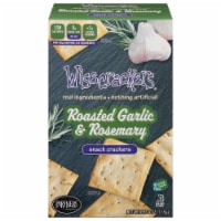 Wisecrackers Roasted Garlic & Rosemary Snack Crackers Perspective: Main