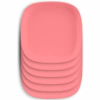 TarHong Square Wheat Poly Propylene Plates - Coral Perspective: Main