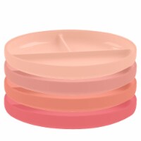 TarHong Wheat Poly Propylene Divided Plates - Coral Perspective: Main