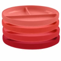 TarHong Wheat Poly Propylene Divided Plates - Red Perspective: Main