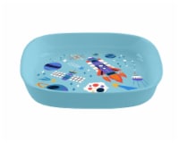 TarHong Wheat Poly Propylene Square Plate - Blue Space