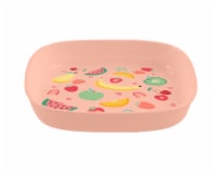 TarHong Wheat Poly Propylene Square Plate - Coral Fruit