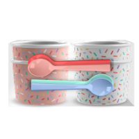 TarHong Ice Cream Bowls with Spoons Perspective: Main
