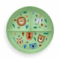 Wheat PP Divided Plates Green Jungle Perspective: Main
