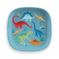 TarHong Dinosaur Square Wheat Plate - Blue Perspective: Main
