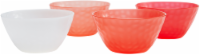 TarHong Warm Hammered Tidbit Bowl Set - Red/White Perspective: Main