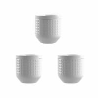 TarHong CPDMSJ1055CW Diamond Stoneware Canister - Stoneware - Medium - Set of 3