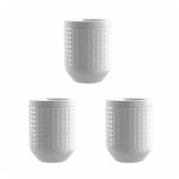 TarHong CPDMLD1060CW Diamond Stoneware Canister - Stoneware - Large - Set of 3